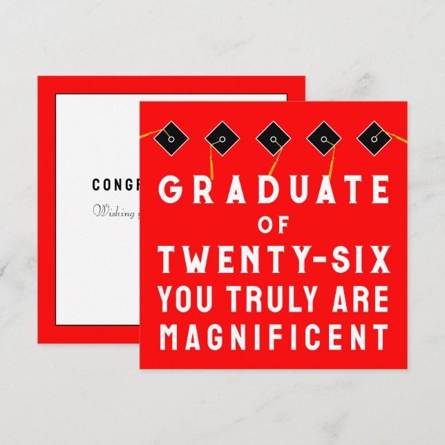 Creative Graduation Class of 2026 Card (Front/Back)