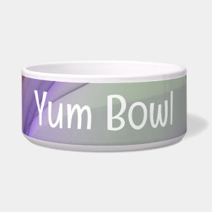 Creative Graphic Pet Bowl with Yum Bowl Text
