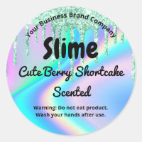 Creative Green Glitter Slime Drips Product Label
