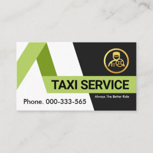 Creative Green Taxi Routes Business Card