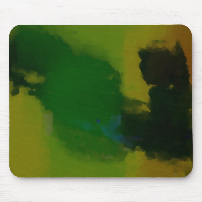 Creative Green Yellow Abstract Mouse Mat (Front)