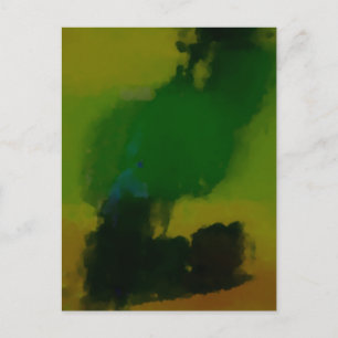 Creative Green Yellow Abstract Postcard