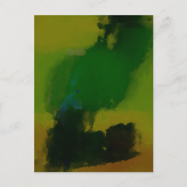 Creative Green Yellow Abstract Postcard (Front)