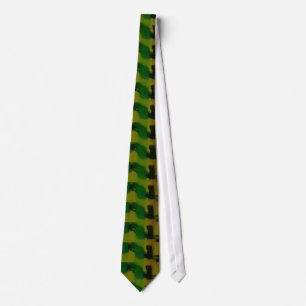 Creative Green Yellow Abstract Tie