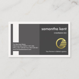 Creative Grey Column Box Frame Founder CEO Business Card