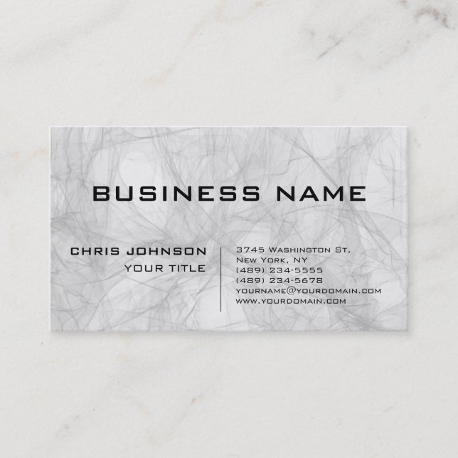 Creative Grey Trendy Stylish Consultant Manager Business Card (Front)