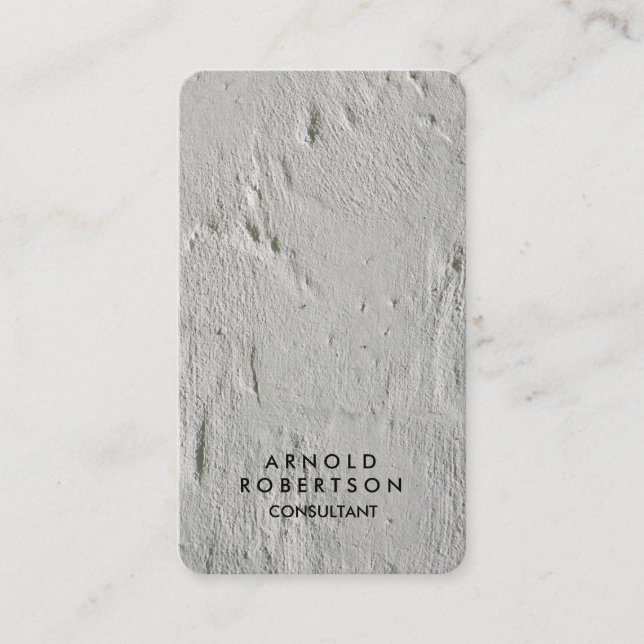 Creative Grey Wall Modern Elegant Business Card (Front)