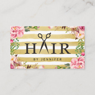 Creative Hair Scissor Typography Salon Appointment Card