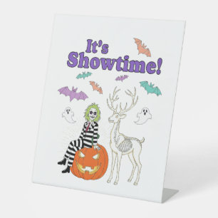 Creative Halloween Themed Pedestal Sign