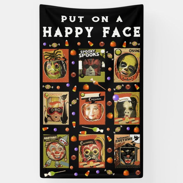 Creative Halloween Vintage Decor Banner (Vertical)