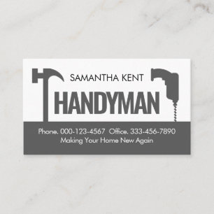 Creative Hammer Drill Home Tools Business Card