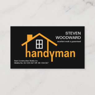Creative Handyman Home Building Business Card