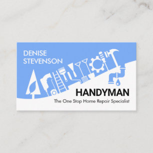 Creative Handyman Repair Tools Wave Business Card