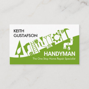 Creative Handyman Repair Tools Wave Business Card