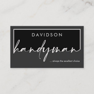Creative Handyman Signage Frame Business Card