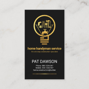 Creative Handyman Tools Bulb Business Card