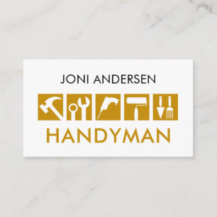 Creative Handyman Tools Icon Business Card