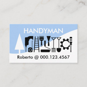 Creative Handyman Tools Tree Hillslope Business Card