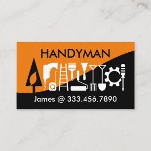 Creative Handyman Tools Tree Hillslope Business Card