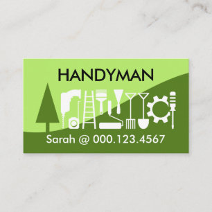 Creative Handyman Tools Tree Hillslope Business Card