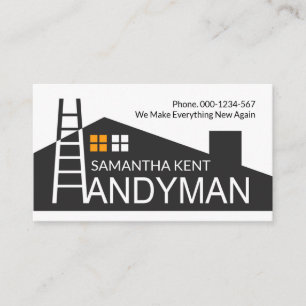 Creative Home Building Rooftop Ladder Business Card