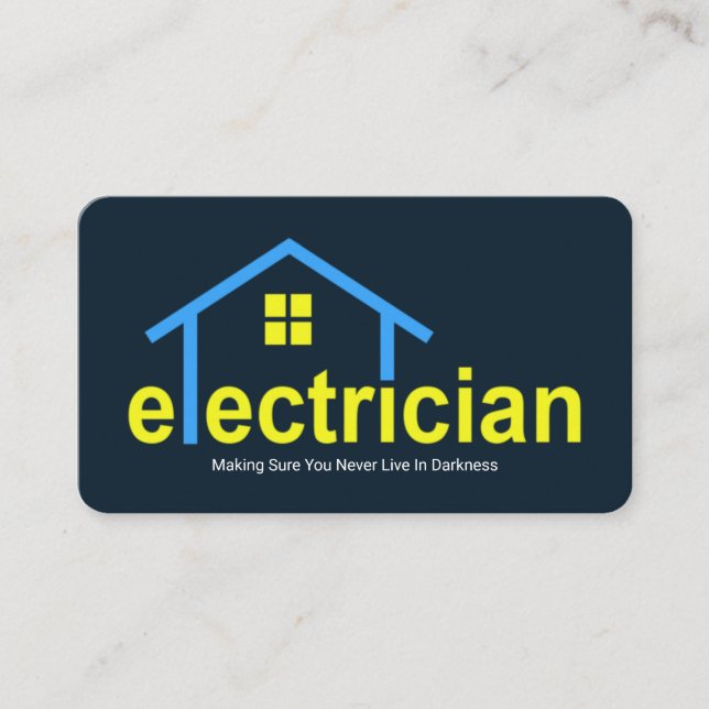 Creative Home Electrician Service Business Card (Front)