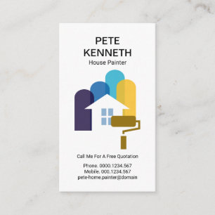 Creative Home Painting Stripe Motif Painting Business Card