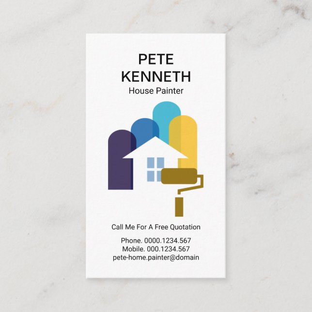 Creative Home Painting Stripe Motif Painting Business Card (Front)