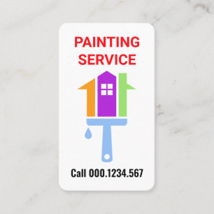Creative Home Roller Brush Painting Business Card