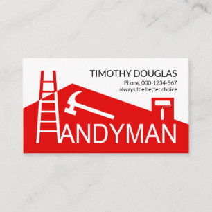 Creative Home Rooftop Ladder Brush Building Business Card