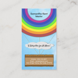 Creative Hot Air Balloon Nanny Business Card