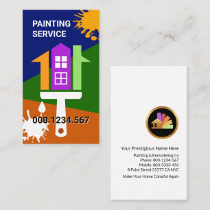 Creative House Paint Brush Business Card