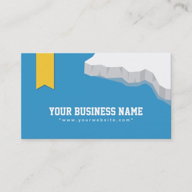 Creative Iceberg & Blue Sea illustration Business Card (Front)