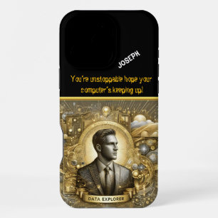 Creative Illustrations of Data Insights iPhone 16 Pro Max Case