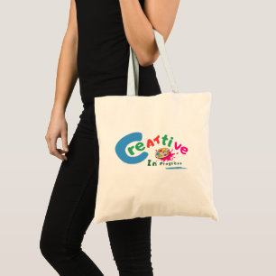 Creative in Progress Colourful Artistic Quote Tote Bag