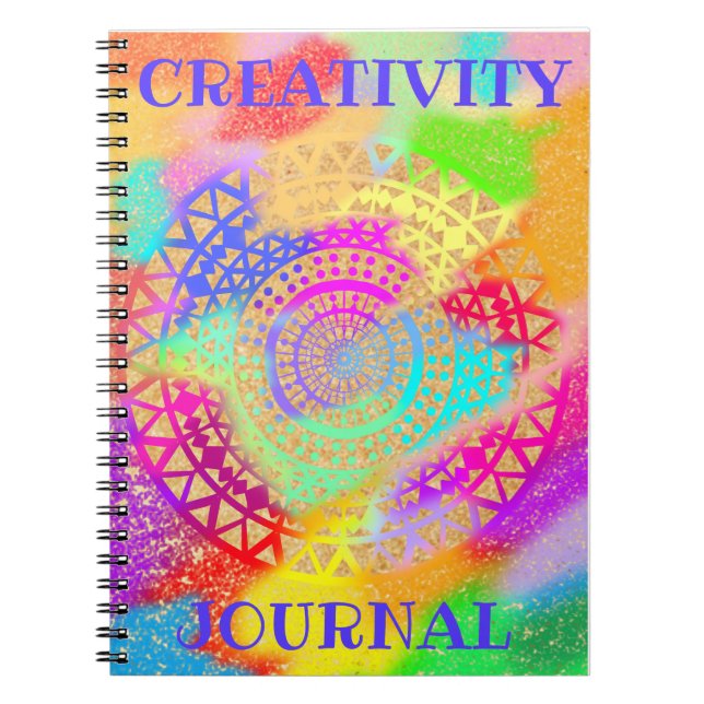 Creative Journal Mandala Thought Drawing Colourful (Front)