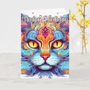 Creative Kitty Cat Illustration Card