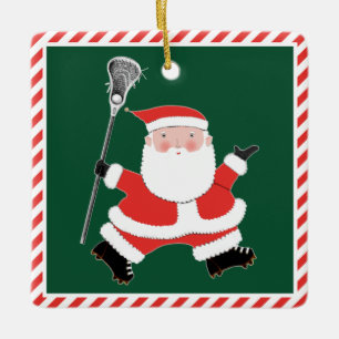Creative Lacrosse Christmas Collectable Ceramic Ornament
