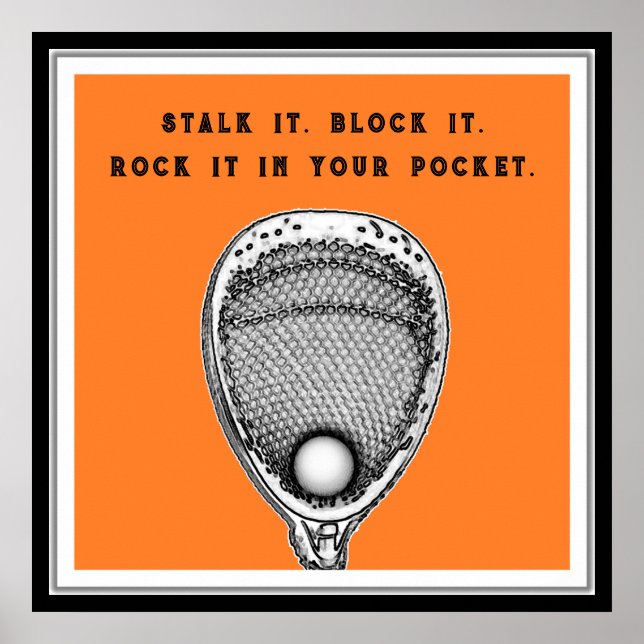 Creative Lacrosse Goalie Poster (Front)