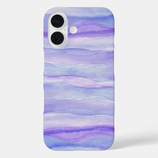 Creative Lavender Purple Watercolor Layers Pattern Case-Mate iPhone Case (Back)