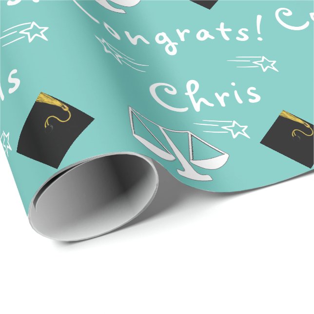 Creative Law School Grad Gift Wrapping Paper (Roll Corner)