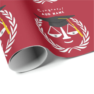 Creative Law School Graduation Gift Wrapping Paper