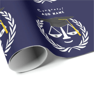 Creative Law School Graduation Gift Wrapping Paper