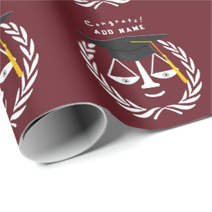 Creative Law School Graduation Gift Wrapping Paper