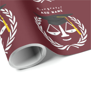 Creative Law School Graduation Gift Wrapping Paper