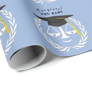 Creative Law School Graduation Gift Wrapping Paper
