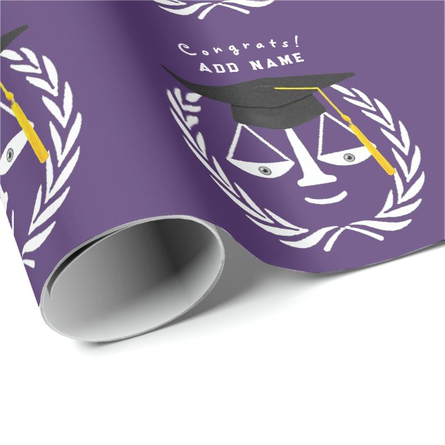 Creative Law School Graduation Gift Wrapping Paper (Roll Corner)