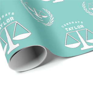 Creative Law School Graduation Gift Wrapping Paper
