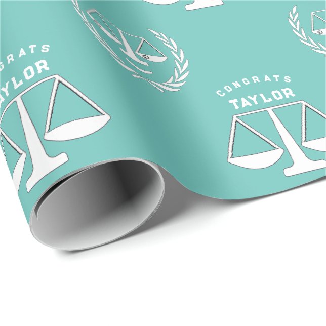 Creative Law School Graduation Gift Wrapping Paper (Roll Corner)