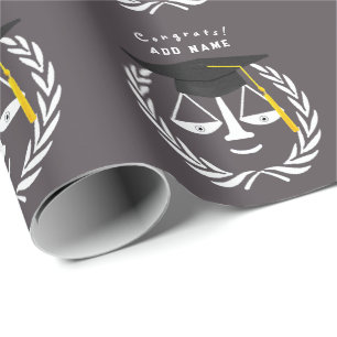Creative Law School Graduation Gift Wrapping Paper